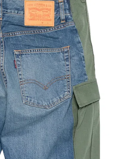 Junya Watanabe Patchwork Cargo Pants In Blue