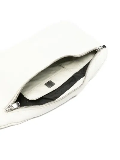 Guidi Asymmetric Leather Backpack In White