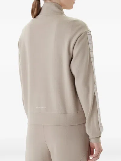 Ea7 Logo-print Zip Sweatshirt In Neutral