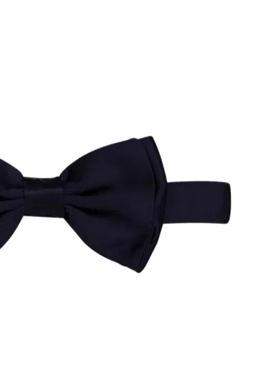 Lardini Satin Bow Tie In Black