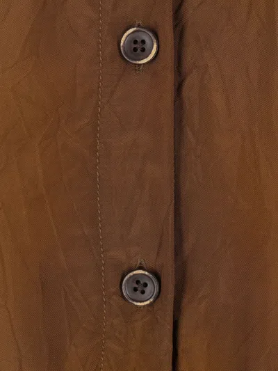 Uma Wang Button Front Coat In Brown