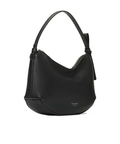 Kate Spade Medium Loop Leather Shoulder Bag In Black
