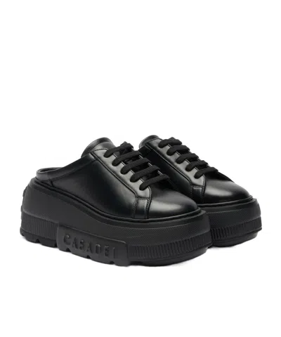 Casadei Nexus Platform Slip-on Sneakers In Black