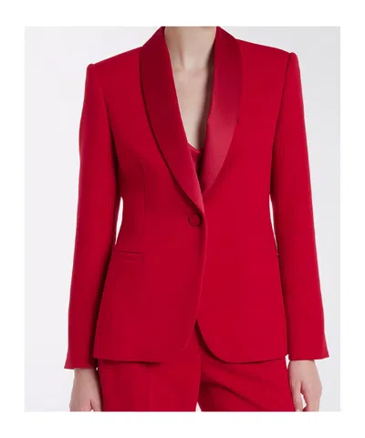 Max Mara Long Sleeve Blazer In Red
