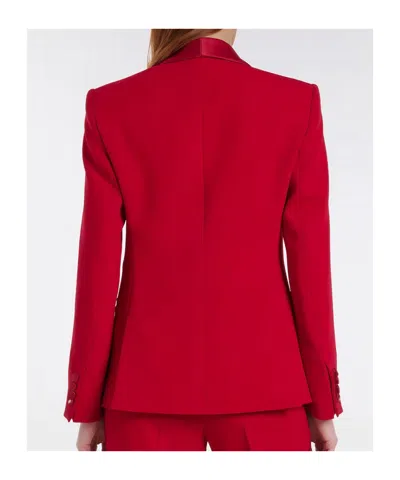 Max Mara Long Sleeve Blazer In Red