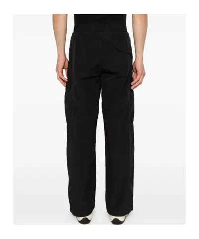 C.p. Company C.p.company Total Eclipse Blue Cotton Cargo Pants In Black