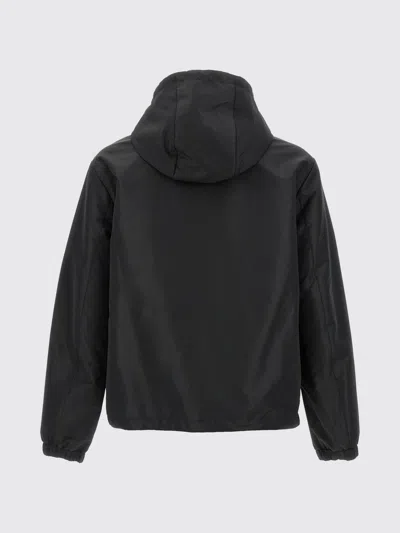 Fendi Ff Polyester Hooded Jacket In Black