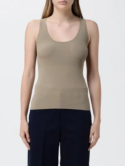 Max Mara Basic Cotton Top In Green