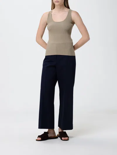 Max Mara Basic Cotton Top In Green