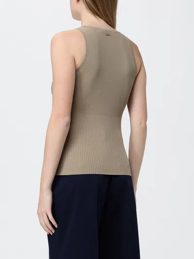 Max Mara Basic Cotton Top In Green