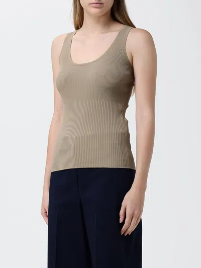Max Mara Basic Cotton Top In Green
