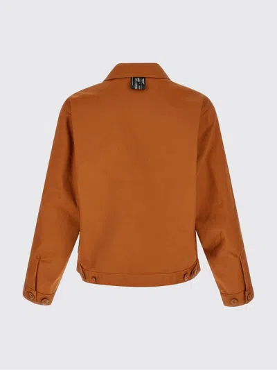 Undercover X Dickies Asymmetric-stitch Logo-patch Jacket In Brown