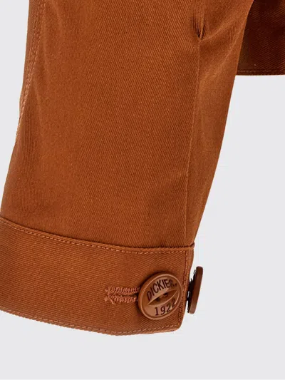 Undercover X Dickies Asymmetric-stitch Logo-patch Jacket In Brown