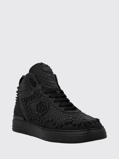 Philipp Plein Mid-top Sneakers Python In Black