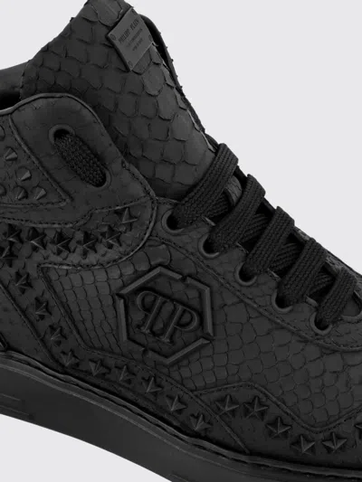Philipp Plein Mid-top Sneakers Python In Black