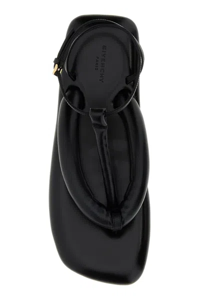 Givenchy Boudoir Bicolor Thongs In Nappa Leather In Black