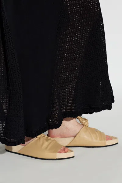 Lanvin Cocoon Flat Leather Mule In Black