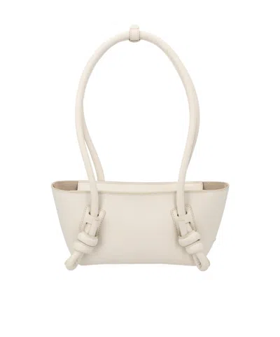 Hereu Mini Fleca Calf Leather Shoulder Bag In Neutral