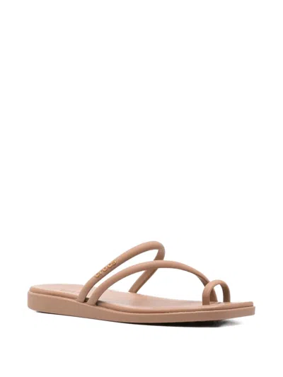 Crocs Miami Strap Flat Sandals In Neutral