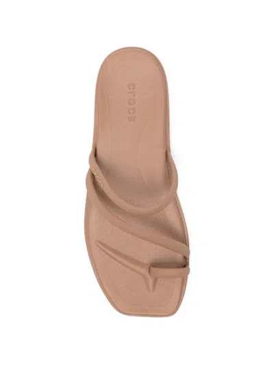 Crocs Miami Strap Flat Sandals In Neutral