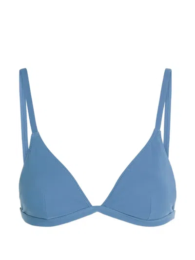 Nounou Coco Triangle Bikini Top In Blue