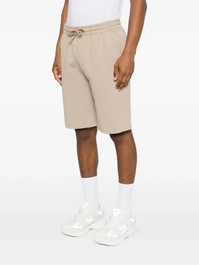 Outhere Drawstring Logo-patch Shorts In Neutral