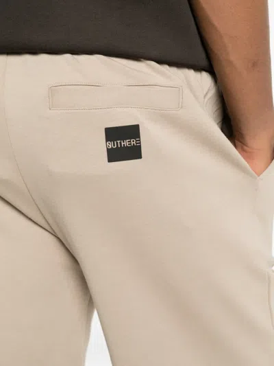 Outhere Drawstring Logo-patch Shorts In Neutral