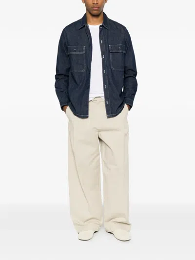 Samsoe & Samsoe Patch-pocket Shirt In Blue