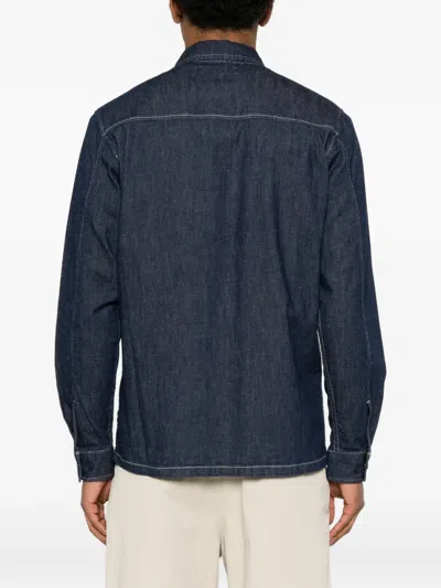 Samsoe & Samsoe Patch-pocket Shirt In Blue