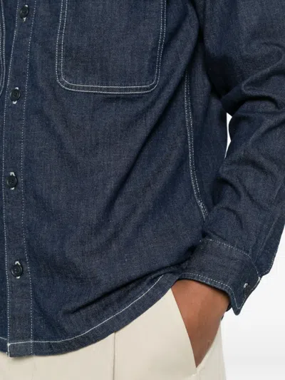 Samsoe & Samsoe Patch-pocket Shirt In Blue