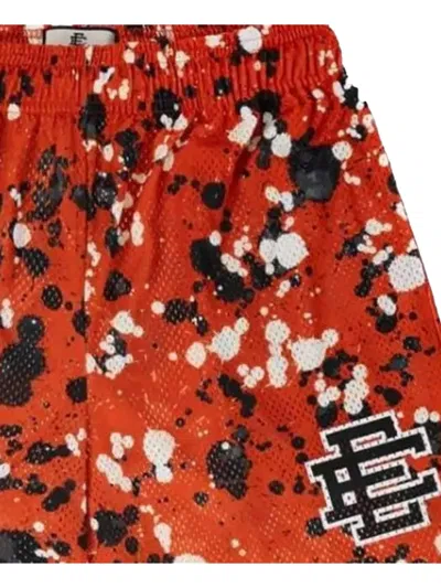 Eric Emanuel Ee Basic Paint-splatter Shorts In Red