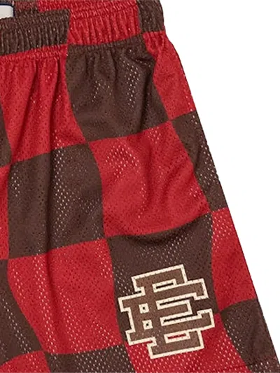 Eric Emanuel Wavy-check Shorts In Red