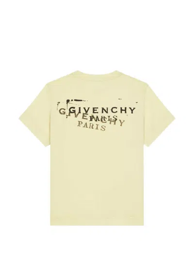 Givenchy Stamp Print T-shirt In Yellow