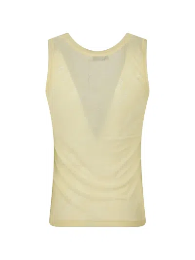 Iro Distressed-effect Tank Top In Yellow