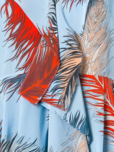 Pucci Feather Print Top In Blue