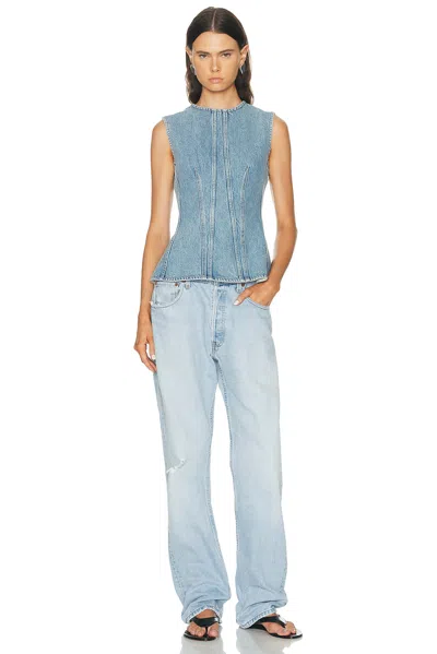 Agolde Corbin Shell Top In Blue