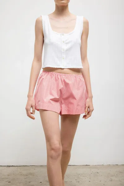 Leset Pointelle Button Down Tank In Multi