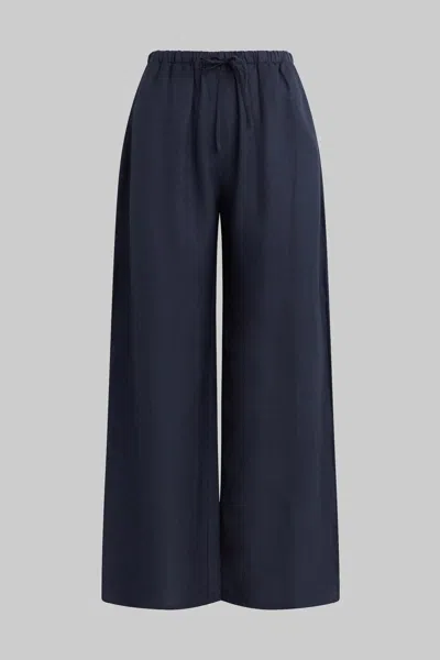 Leset Pre-order: Daniel Drawstring Pocket Pant In Blue