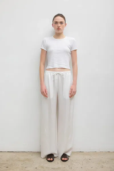 Leset Pre-order: Daniel Drawstring Pocket Pant In White