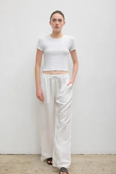 Leset Pre-order: Daniel Drawstring Pocket Pant In White