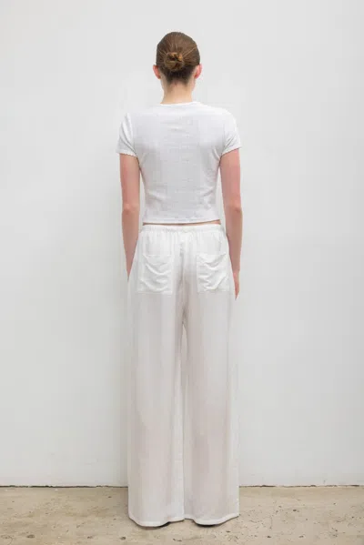 Leset Pre-order: Daniel Drawstring Pocket Pant In White