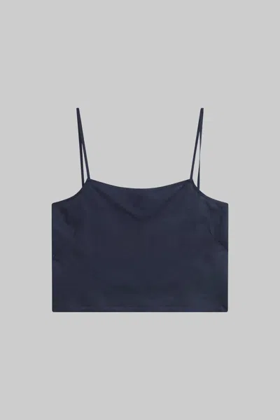 Leset Daniel Square Neck Tank Midnight In Blue