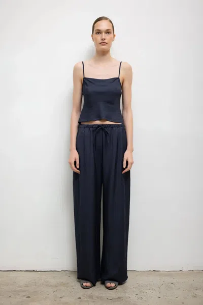 Leset Daniel Square Neck Tank Midnight In Blue