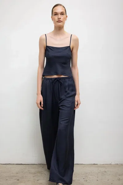 Leset Daniel Square Neck Tank Midnight In Blue