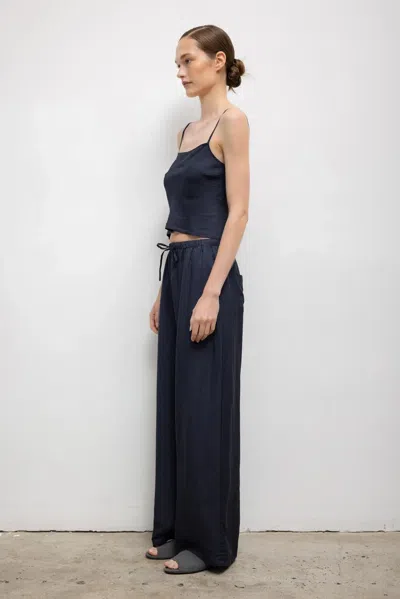 Leset Daniel Square Neck Tank Midnight In Blue