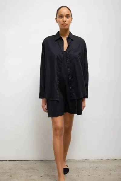 Leset Pre-order: Yoko Classic Button Down In Black