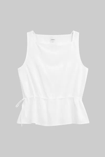 Leset Yoko Drawstring Tank In White
