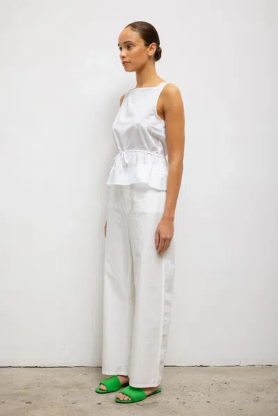 Leset Yoko Drawstring Tank In White