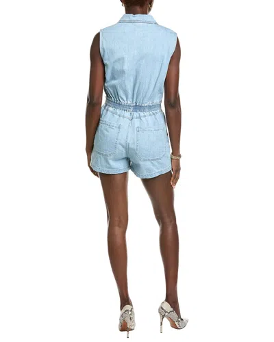 Elan Collared Romper In Blue