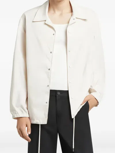 Courrèges Logo-print Oversized Jacket In White